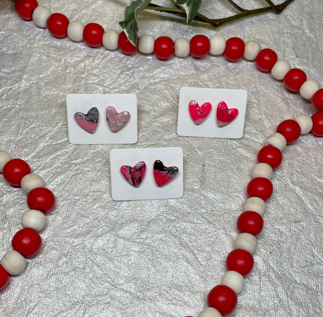 Freya Heart Studs