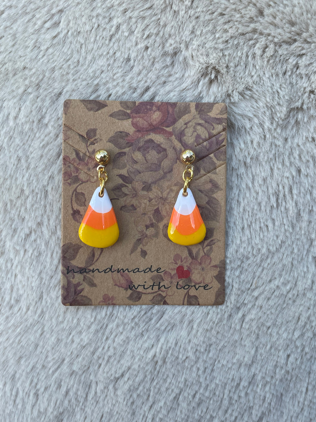 Candy Corn Dangle Studs